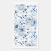 Serviette En Papier Aquarelle Bleu et Blancs (Devant)