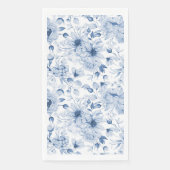 Serviette En Papier Aquarelle Bleu et Blancs (Devant)