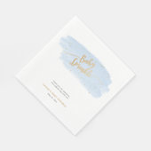 Serviette En Papier Aquarelle bleu et or Garçon Bébé Sprinkel (Coin)