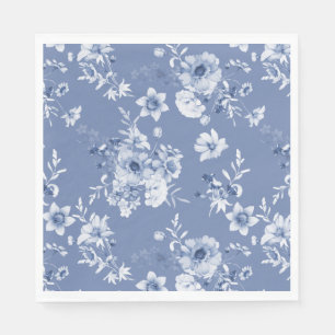 Serviette En Papier Aquarelle bleu foncé