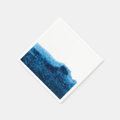 Serviette En Papier Aquarelle bleu marine (Coin)