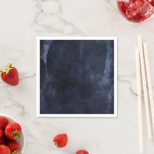 Serviette En Papier Aquarelle bleu marine Élégant Mariage moderne (En situation)