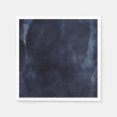 Serviette En Papier Aquarelle bleu marine Élégant Mariage moderne (Devant)