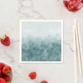 Serviette En Papier Aquarelle bleu Turquoise tropicale (En situation)