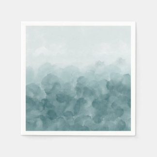 Serviette En Papier Aquarelle bleu Turquoise tropicale