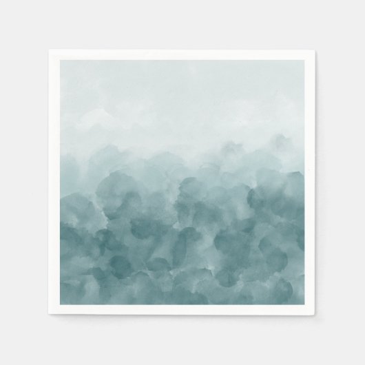 Serviette En Papier Aquarelle bleu Turquoise tropicale (Devant)