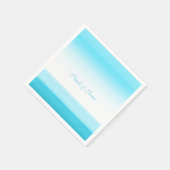 Serviette En Papier Aquarelle Bleue Bleu Clair Élégant Mariage serviet (Coin)