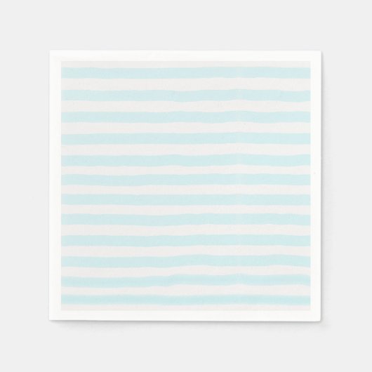 Serviette En Papier Aquarelle Bleue Bleu Simple Moderne (Devant)