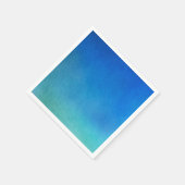 Serviette En Papier Aquarelle bleue Ombre (Coin)
