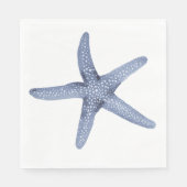 Serviette En Papier Aquarelle bleue Starfish Partie nautique Napkin (Devant)