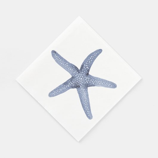 Serviette En Papier Aquarelle bleue Starfish Partie nautique Napkin (Coin)