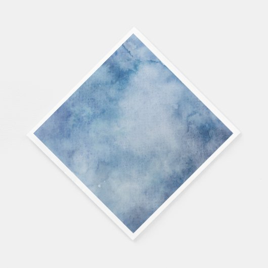 Serviette En Papier Aquarelle bleue Texture (Coin)