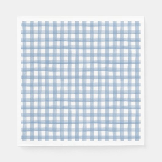 Serviette En Papier Aquarelle Blue Ginham Naples (Devant)