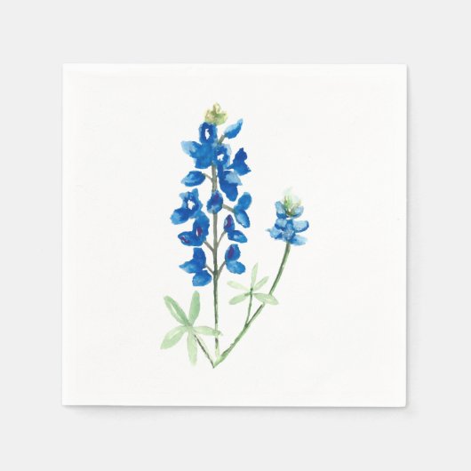 Serviette En Papier Aquarelle Bluebonnet 6 (Devant)
