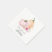 Serviette En Papier Aquarelle Boho Citrouille Baby-shower (Coin)