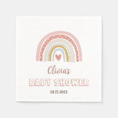 Serviette En Papier Aquarelle Boho Rainbow Baby shower (Devant)
