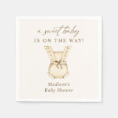 Serviette En Papier Aquarelle Boho Vêtements bébé Révélation de genre (Devant)