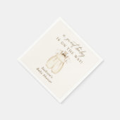 Serviette En Papier Aquarelle Boho Vêtements bébé Révélation de genre (Coin)