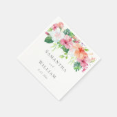 Serviette En Papier Aquarelle botanique tropicale Mariage floral (Coin)