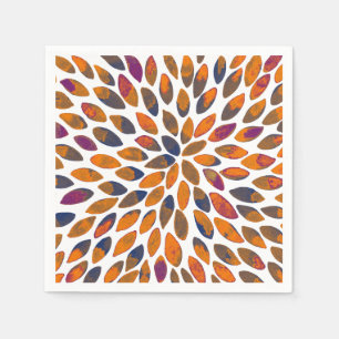 Serviette En Papier Aquarelle brosse traits - effet rouillé