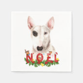 Serviette En Papier Aquarelle Bull Terrier Noel Noël (Devant)