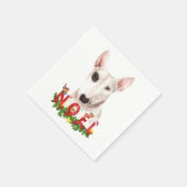 Serviette En Papier Aquarelle Bull Terrier Noel Noël (Coin)