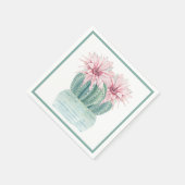 Serviette En Papier Aquarelle Cactus (Coin)