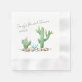 Serviette En Papier Aquarelle Cactus (Devant)