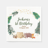 Serviette En Papier Aquarelle camper 1er anniversaire Papier serviette (Devant)