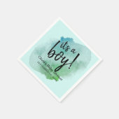 Serviette En Papier Aquarelle C'est un Baby shower garçon Papier (Coin)