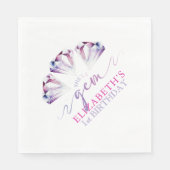 Serviette En Papier Aquarelle C'est une Gem 1er Anniversaire Papier Na (Devant)