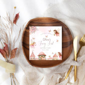 Serviette En Papier Aquarelle Champignons Fée 1ère forêt d'anniversair