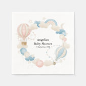 Serviette En Papier Aquarelle Chaud Air Baby shower serviettes (Devant)