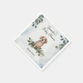 Serviette En Papier Aquarelle Chien Chien Baby shower (Coin)