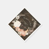 Serviette En Papier Aquarelle Chute Citrouille Floral Grateful Gratefu (Coin)