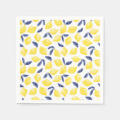 Serviette En Papier Aquarelle Citron Motif (Devant)