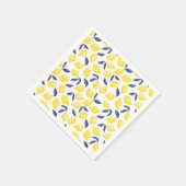 Serviette En Papier Aquarelle Citron Motif (Coin)
