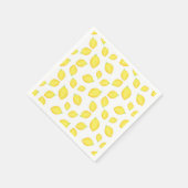 Serviette En Papier Aquarelle Citron Motif 2 (Coin)