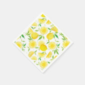 Serviette En Papier Aquarelle citron motif serviettes de fête d'été (Coin)