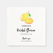 Serviette En Papier aquarelle citron nuptiale douche Elegant Party Chi (Devant)
