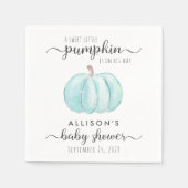 Serviette En Papier Aquarelle Citrouille mignonne bébé garçon douche (Devant)