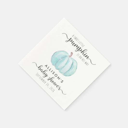 Serviette En Papier Aquarelle Citrouille mignonne bébé garçon douche (Coin)