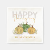 Serviette En Papier Aquarelle Citrouille simple Bon thanksgiving gourd (Devant)