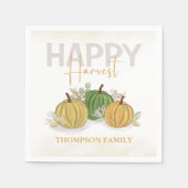 Serviette En Papier Aquarelle Citrouille simple Gourd Happy Harvest (Devant)