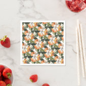 Serviette En Papier Aquarelle Citrus Mandarine Little Cutie (En situation)