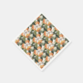 Serviette En Papier Aquarelle Citrus Mandarine Little Cutie (Coin)