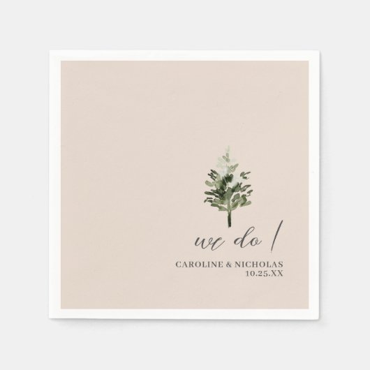 Serviette En Papier Aquarelle classique Anglais Manor House Mariage (Devant)