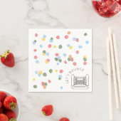 Serviette En Papier Aquarelle classique points Bounce House Papier Nap (En situation)