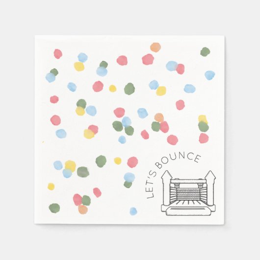 Serviette En Papier Aquarelle classique points Bounce House Papier Nap (Devant)