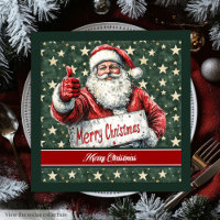 Aquarelle classique Santa Claus famille serviettes